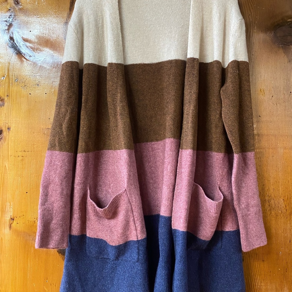 Madewell Colorblock Cardigan Sweater